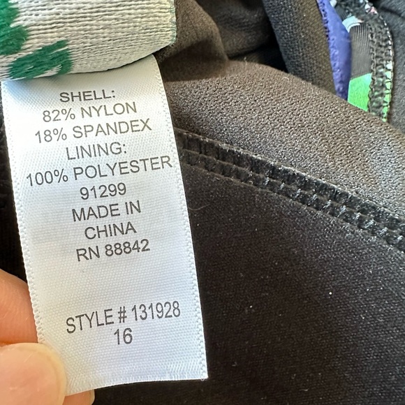 🏖️ Beach Belle  multi color swim set size 16 NEW - Picture 3 of 8